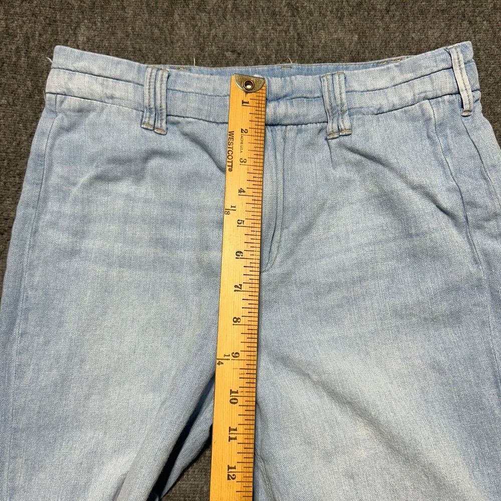 Pilcro And The Letterpress Wide Leg Pants Light Wash Size 27 Blue Cotton Linen - Picture 9 of 13